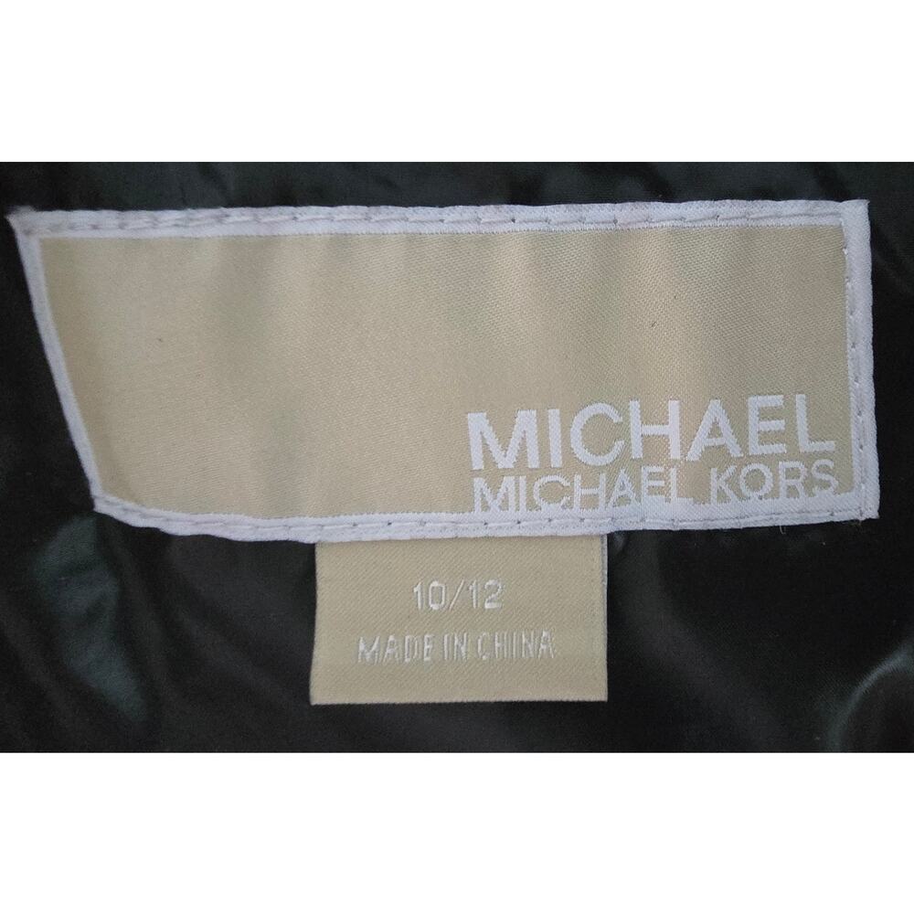 Michael Kors Puffer Jacket Insulated Fleece Lined Removable Hood Big Girls 10-12 - Picture 4 of 9